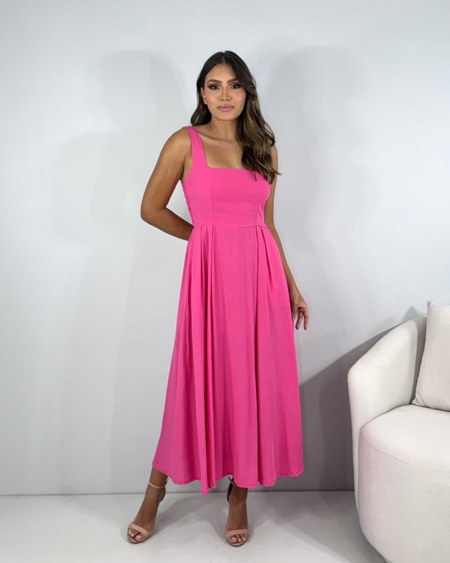 Vestido Samanta - Rosa Chiclete - Image 2