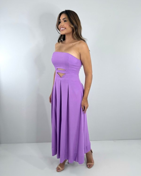 Vestido Maria Flor - Lilás