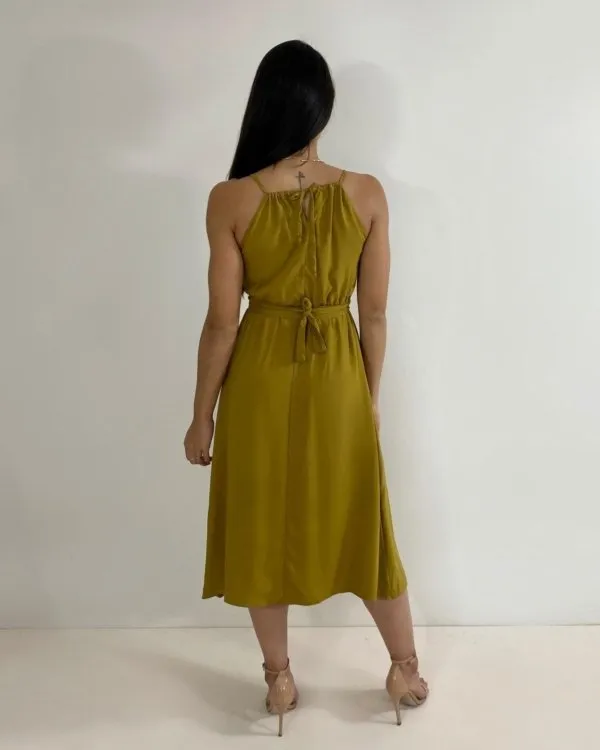 Vestido Isadora - Amarelo Queimado