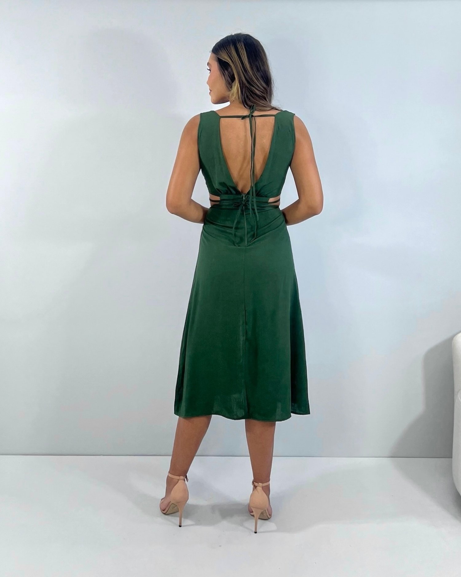 Vestido Aysha - Verde Militar - Image 2