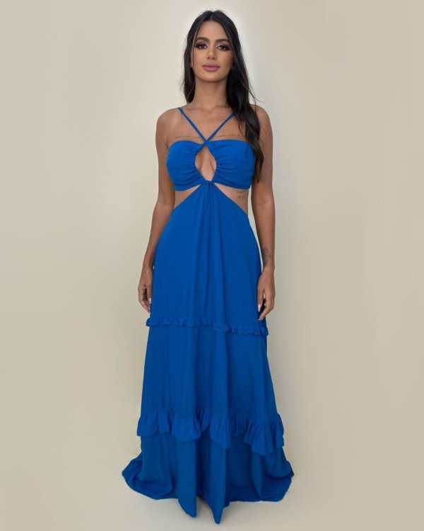 Vestido Michelle - Azul Petróleo