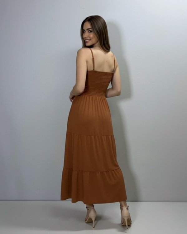Vestido Jéssica Midi - Caramelo