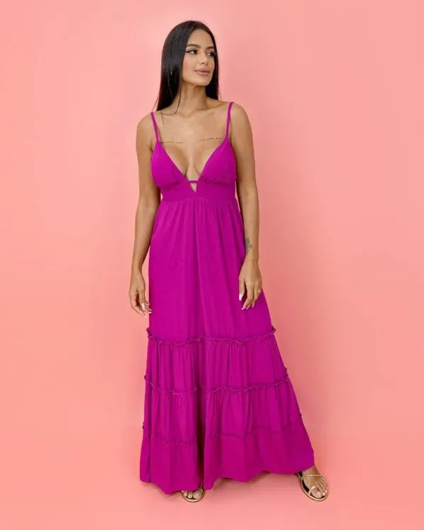 Vestido Raquel - Fúcsia