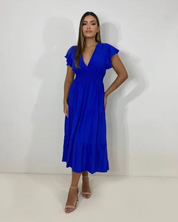 Vestido Laís Midi - Azul Royal