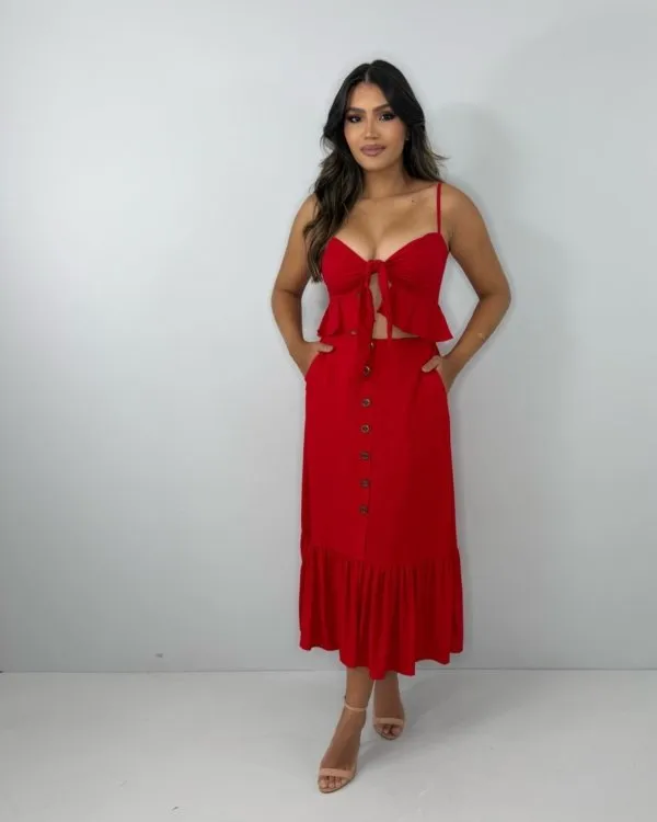Conjunto Debora - Vermelho
