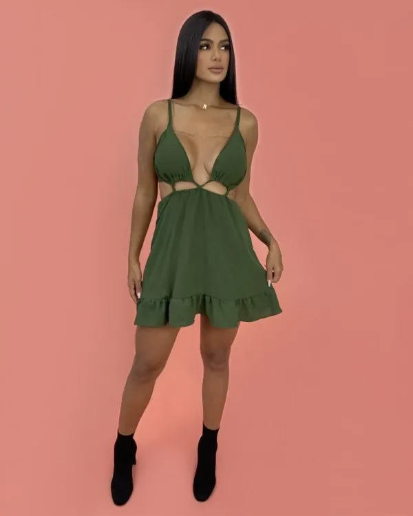 Vestido Nicole - Verde Militar
