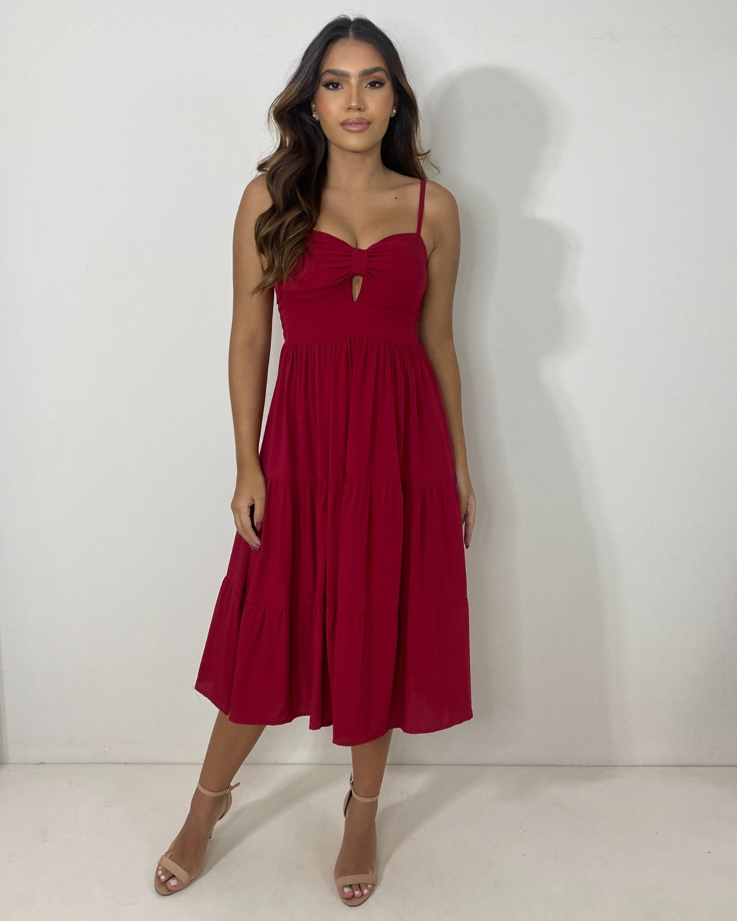 Vestido Jéssica Midi - Marsala - Image 1