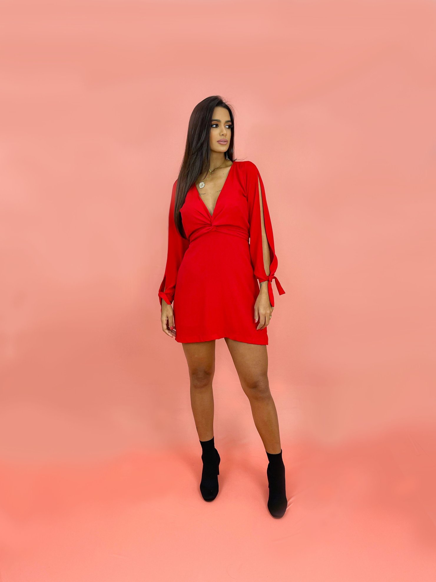 Vestido Marília - Vermelho - Image 3