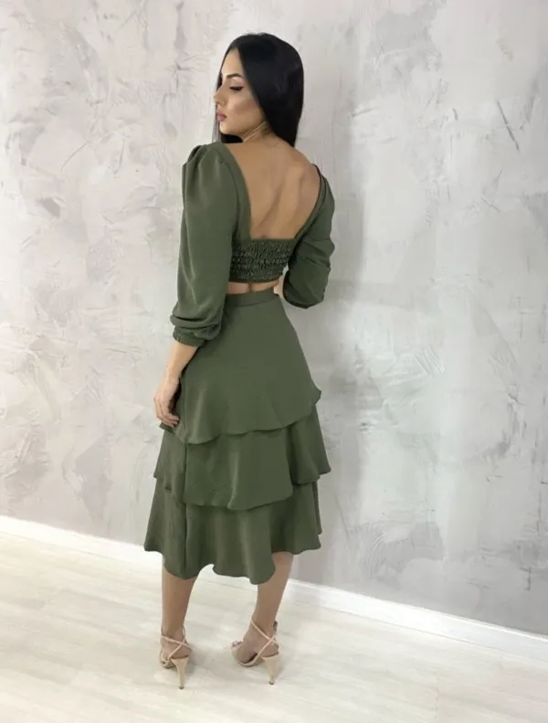 Cropped Olga - Verde Militar