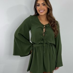 Vestido Glória - Verde Militar - Image 1