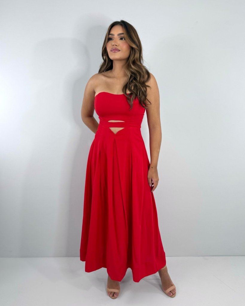 Vestido Maria Flor - Vermelho