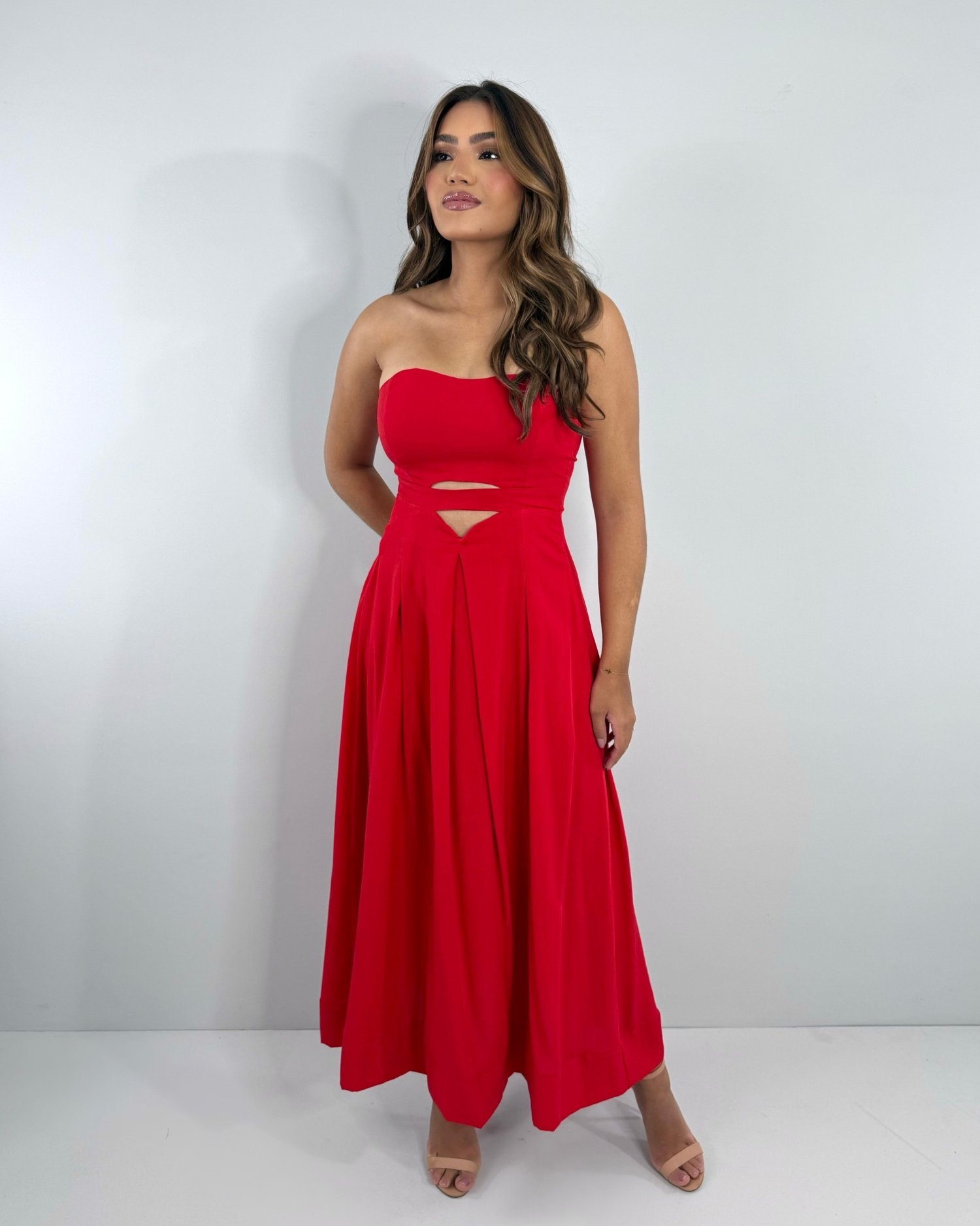 Vestido Maria Flor - Vermelho - Image 1