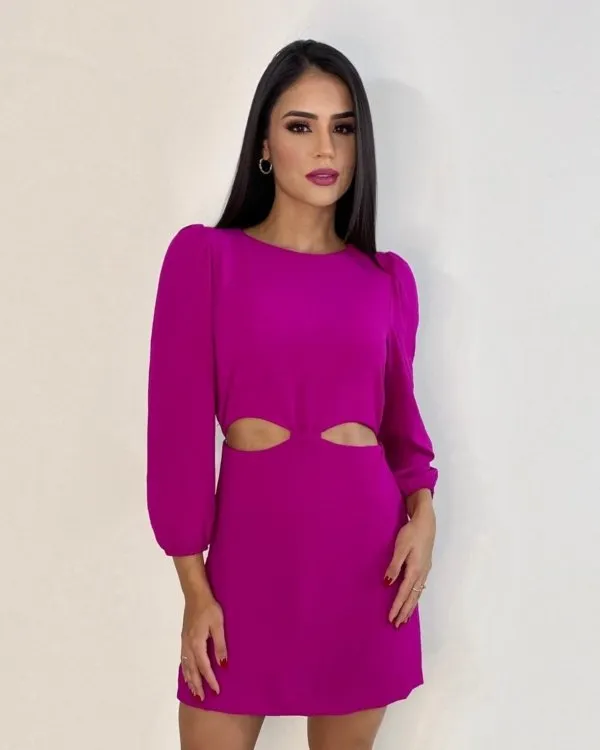 Vestido Tainara - Fúcsia