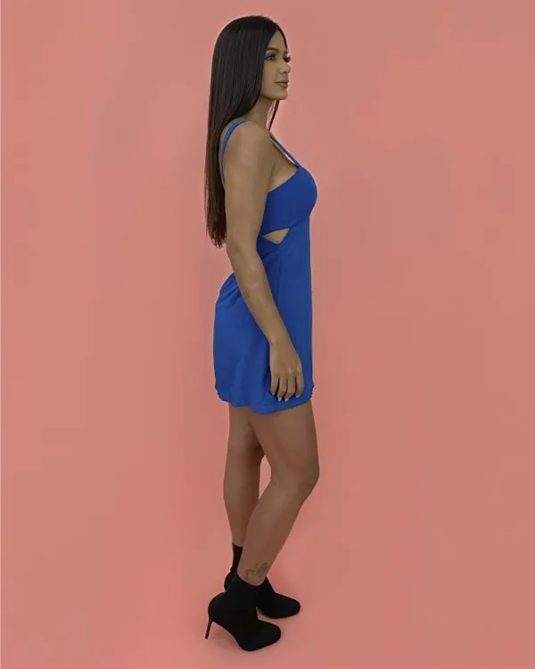 Vestido Lisa - Azul Petróleo