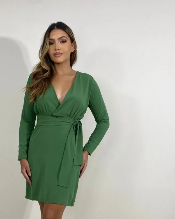 Vestido Deby - Verde Militar