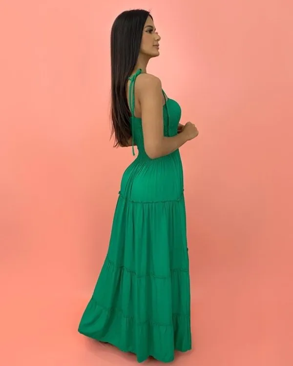 Vestido Gabriela - Verde Bandeira