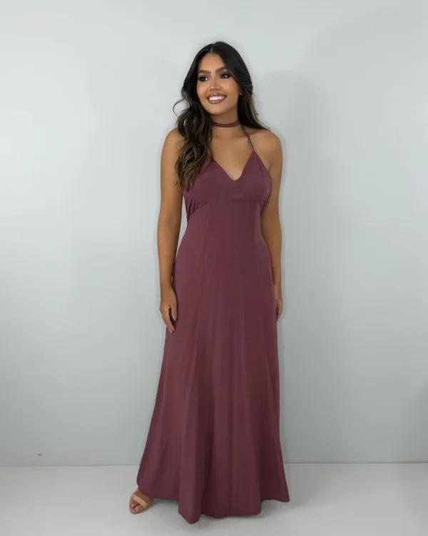 Vestido Victória - Marrom