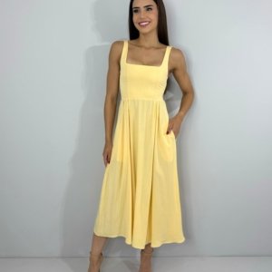 Vestido Samanta - Amarelo Claro - Image 1