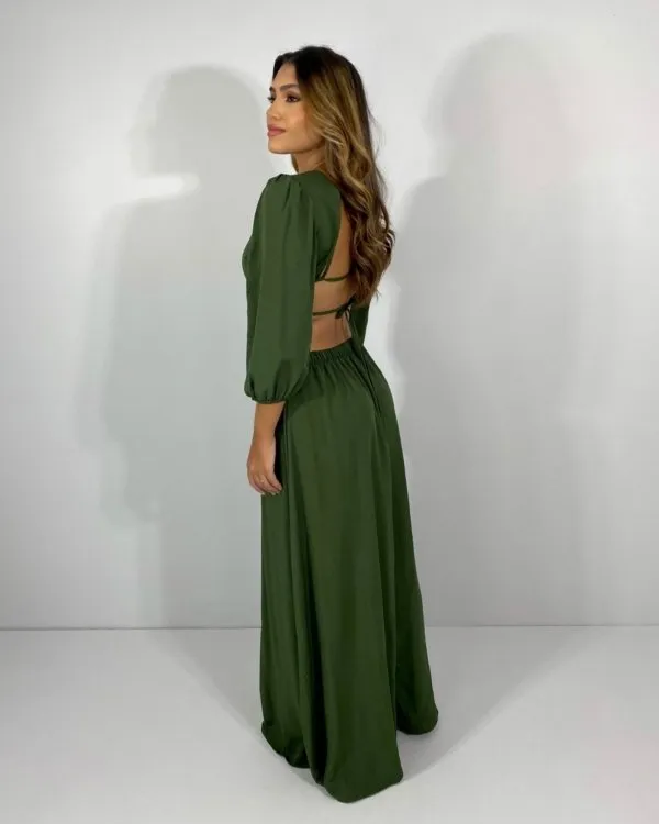 Vestido Giza - Verde Militar