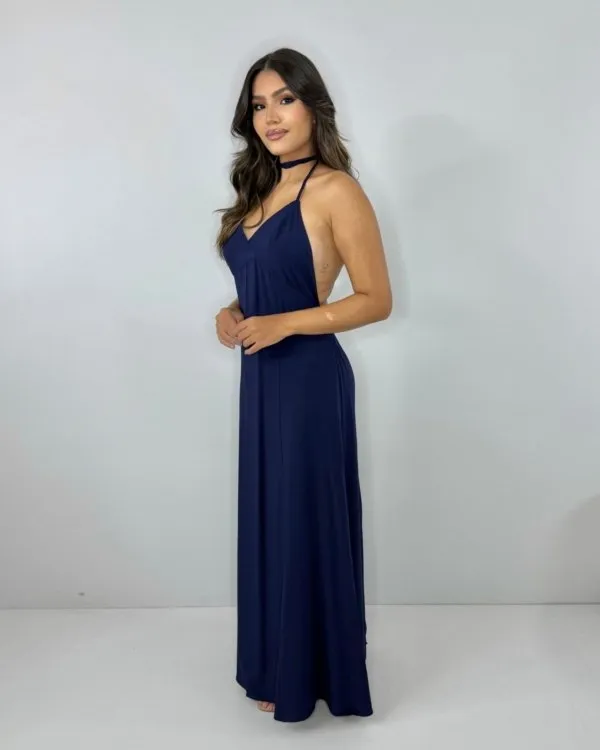 Vestido Victória - Azul Marinho