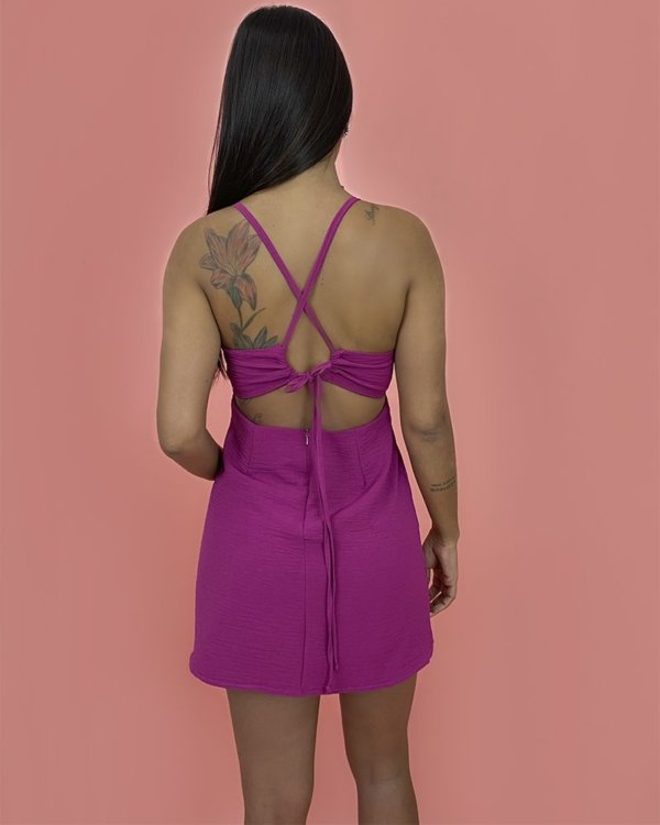 Vestido Elisângela - Fúcsia