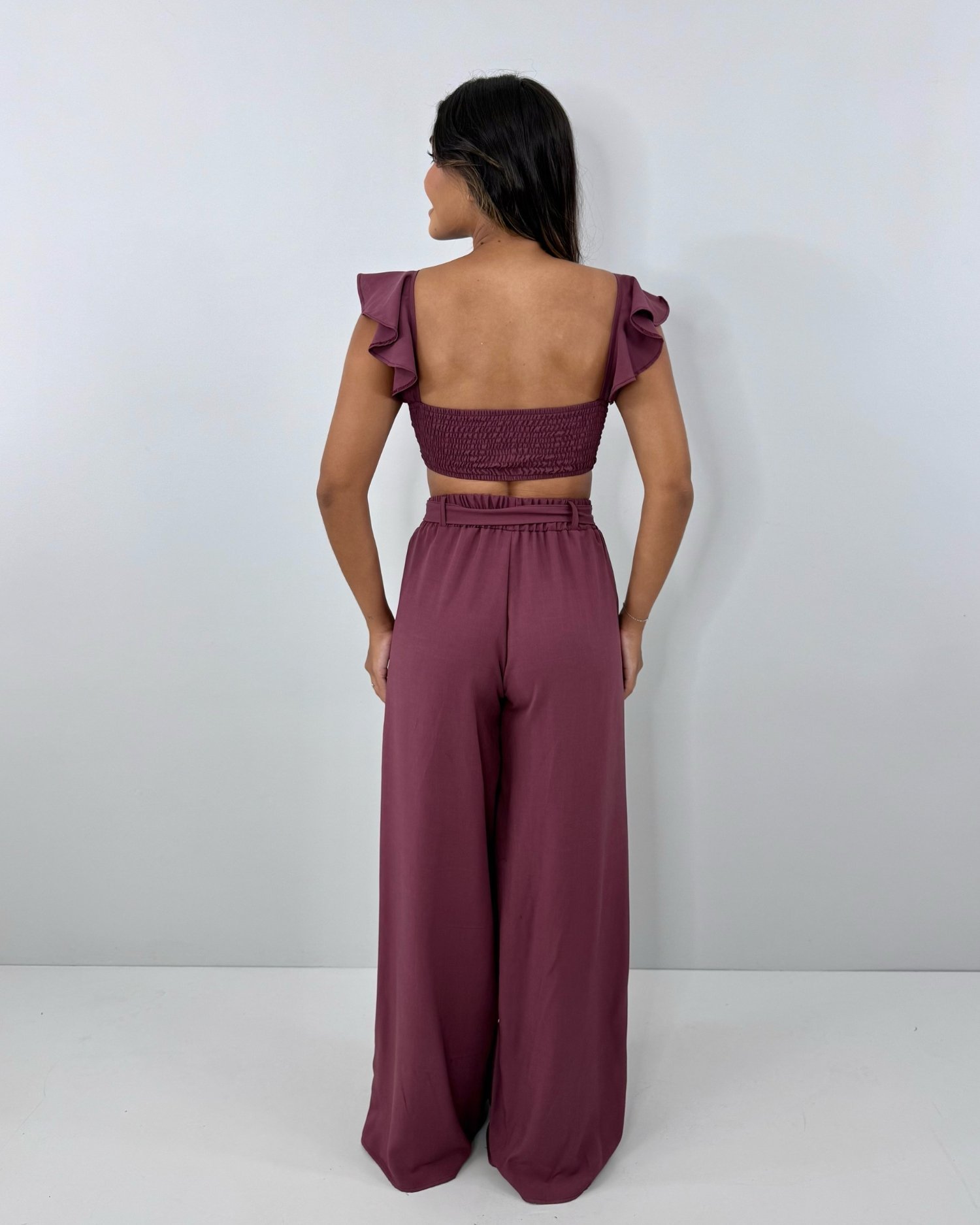 Conjunto Pantalona Samira - Marrom - Image 4