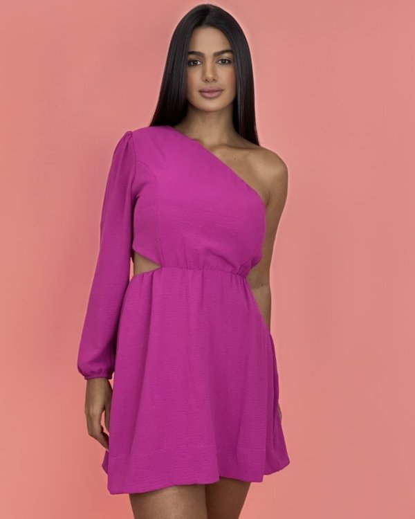 Vestido Luna em Duna - Fúcsia