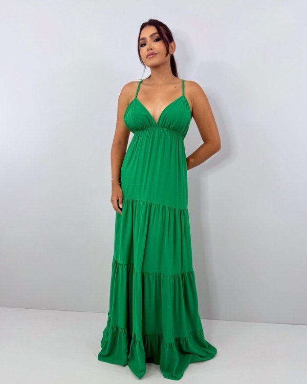 Vestido Sophia - Verde Bandeira