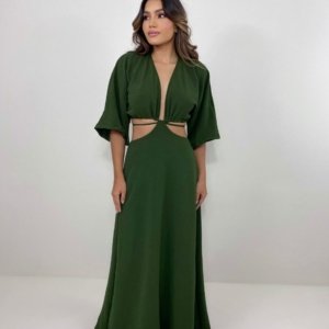 Vestido Cibele - Verde Militar - Image 1