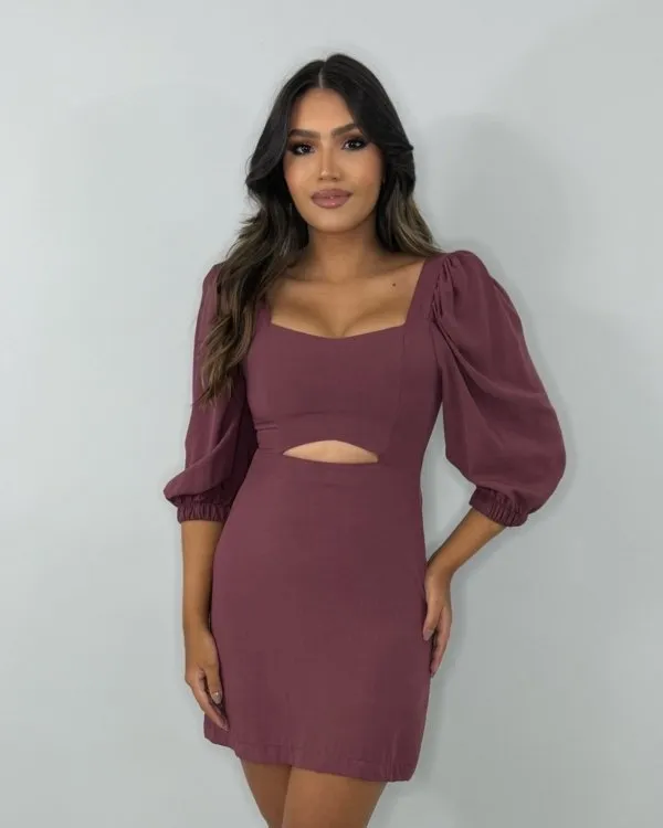Vestido Yuna - Marrom