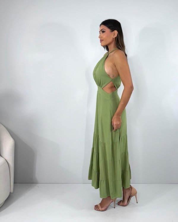 Vestido Estefane - Folhagem