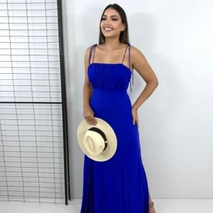 Vestido Drica Longo - Azul Royal - Image 2