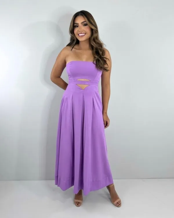 Vestido Maria Flor - Lilás
