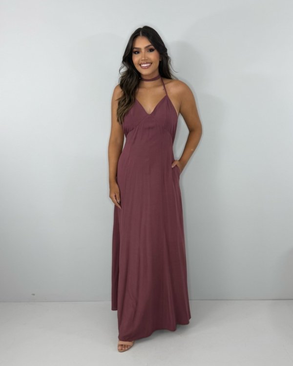 Vestido Victória - Marrom