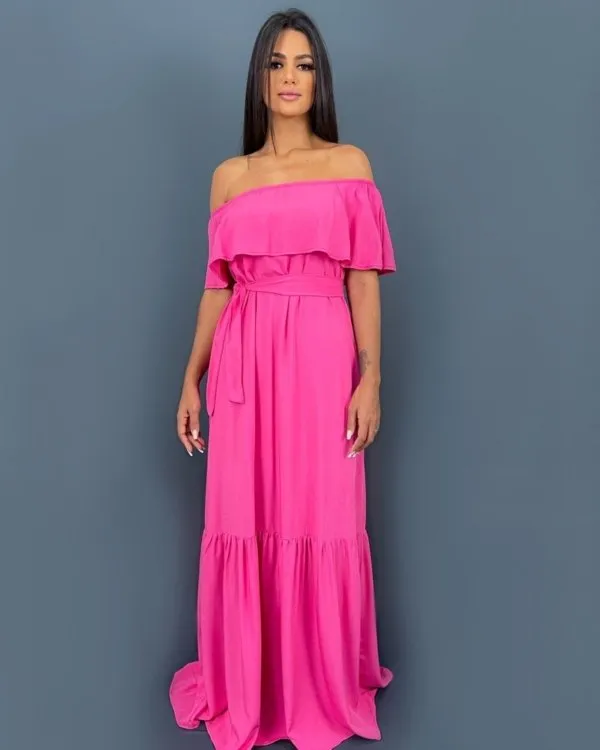 Vestido Luíza - Rosa Chiclete