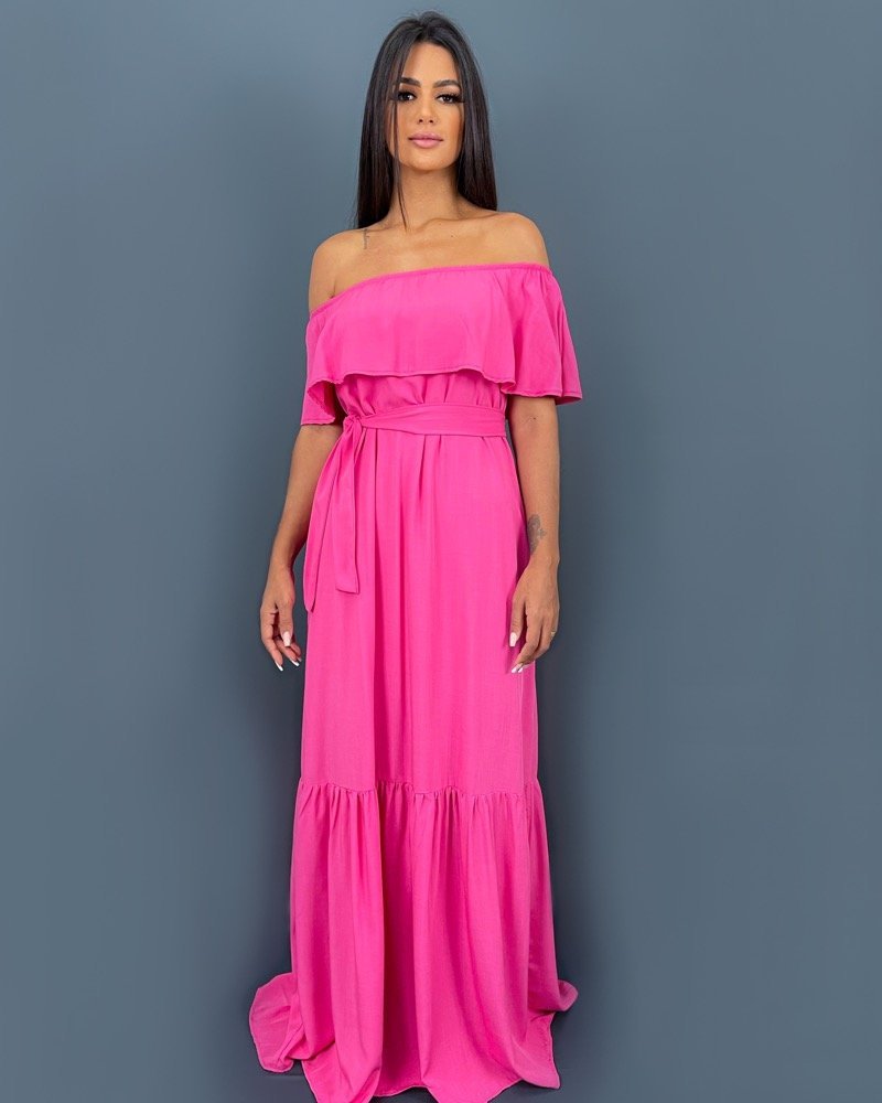 Vestido Luíza - Rosa Chiclete - Image 1