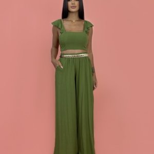 Conjunto Pantalona Samira - Folhagem - Image 1