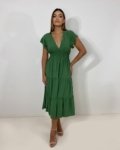 Vestido Laís Midi – Verde Militar