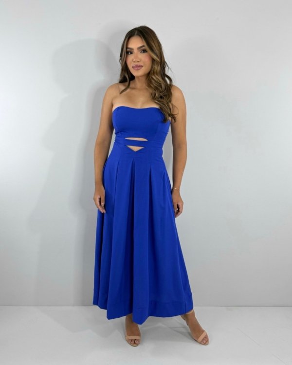 Vestido Maria Flor - Azul Royal