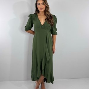 Vestido Berenice - Verde Militar - Image 3