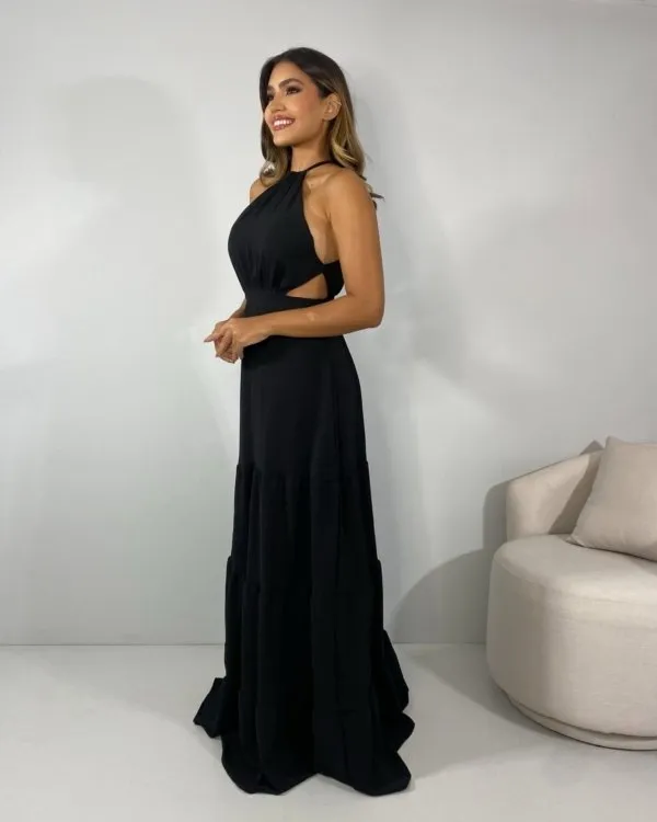 Vestido Estefane Longo - Preto