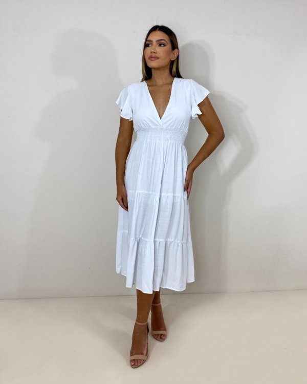Vestido Laís Midi - Branco