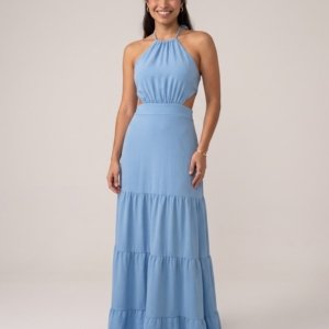 Vestido Estefane Longo - Azul Serenity