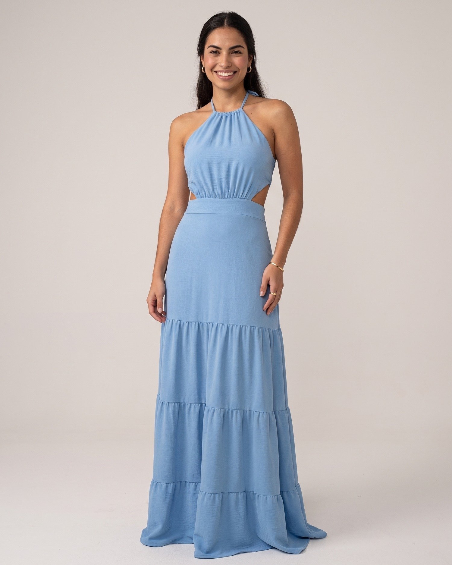 Vestido Estefane Longo - Azul Serenity