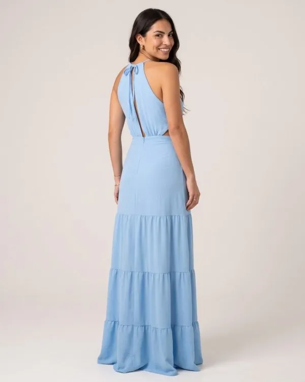 Vestido Estefane Longo - Azul Serenity